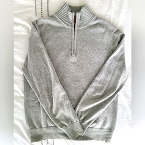 Merona Men's Medium Grey Half-Zip Sweater